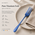 AVINOTI Pure Titanium Fork – Lightweight Reusable Dining Fork