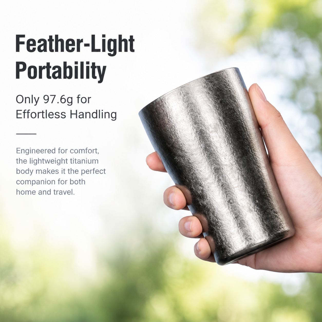 Premium Titanium Beer Cups – Double-Layer Insulated 300ml Lightweight Tumblers